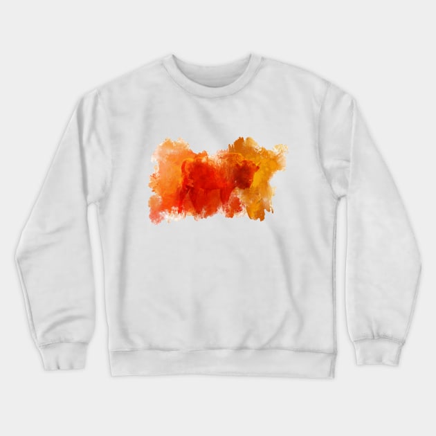 Buffalo Spirit Crewneck Sweatshirt by D_AUGUST_ART_53